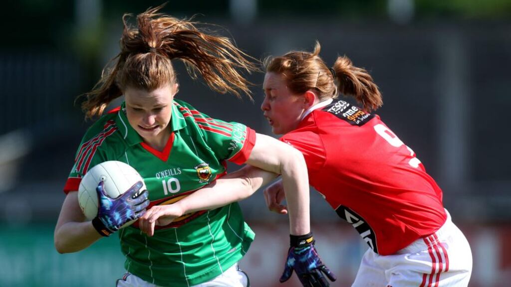 Aileen Gilroy of Mayo, left, will be a key part of the Connacht effort in the MMI interprovincial championship at Kinnegad. Photograph: Ryan Byrne/Inpho