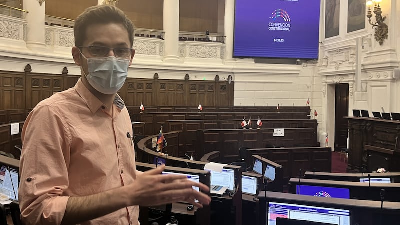 Gaspar Domínguez is a medic and vice president of the Constitutional Convention.