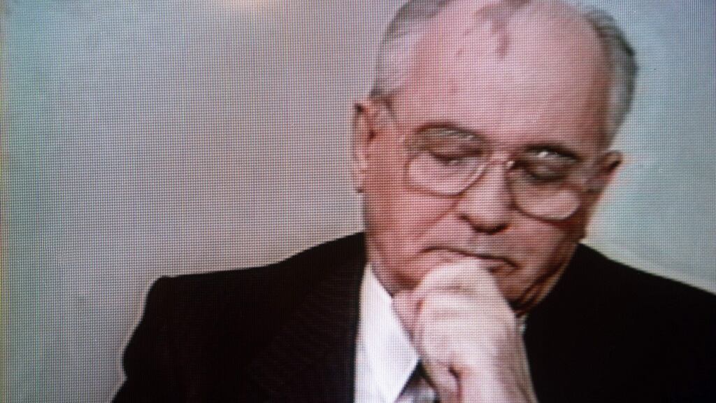 Soviet president Mikhail Gorbachev announces his resignation on December 25th, 1991. File photograph: AFP/Getty Images