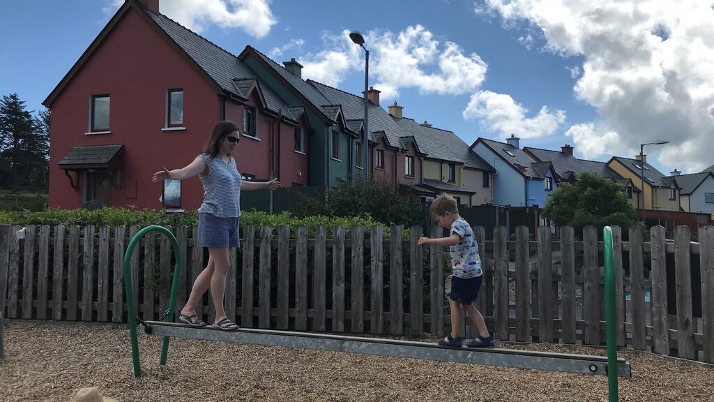 Mary Jennings and her son. Keeping up with your children might be all the exercise you need this August.