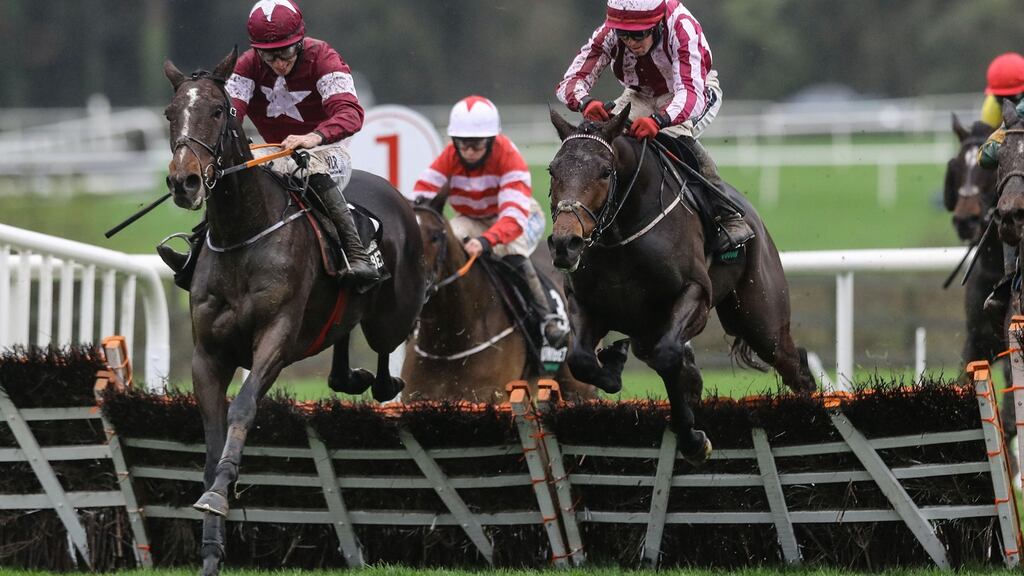 Abacadabras (L) took the Morgiana Hurdle at Punchestown. Photograph: Lorraine O’Sullivan/Inpho