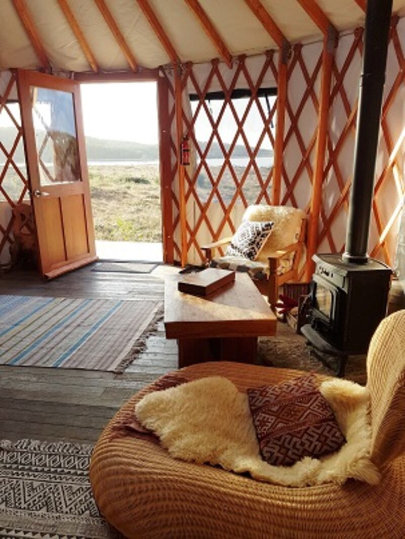 Lakeside glamping in luxury yurts at Lough Mardal in Co Donegal