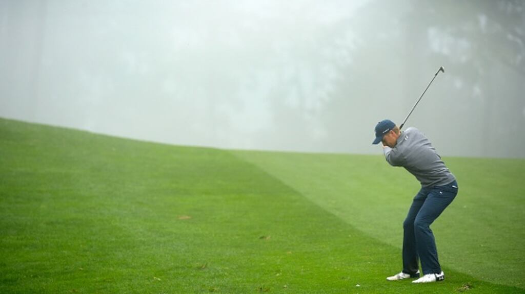 Jordan Spieth moved to the top of the leaderboard with a second round 65 in California. Photograph: PGA Tour/Stan Badz