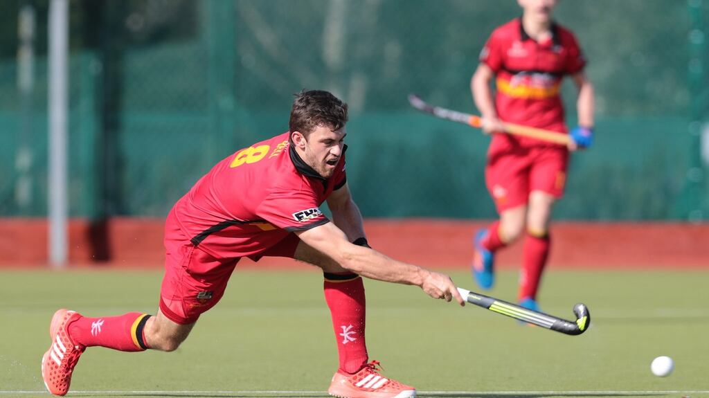 Matthew Bell of newly crowned champions Banbridge. Photograph: Paul Walsh/Inpho