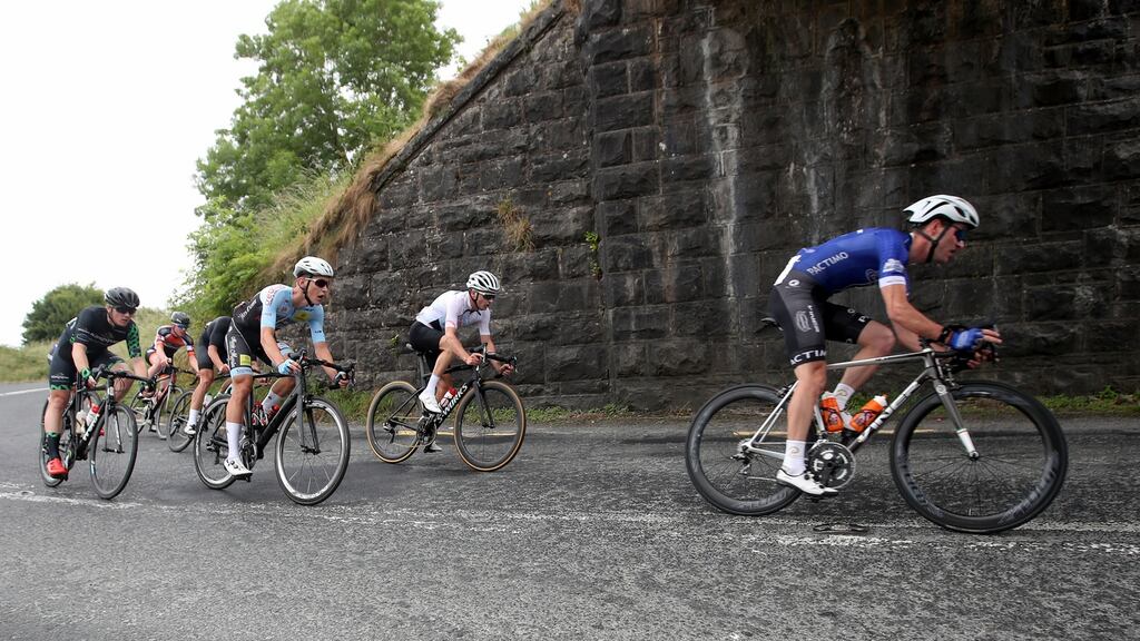 Ronan McLaughlin (right) is going for back-to-back wins at the Shay Elliott Memorial. Photograph: Bryan Keane/Inpho