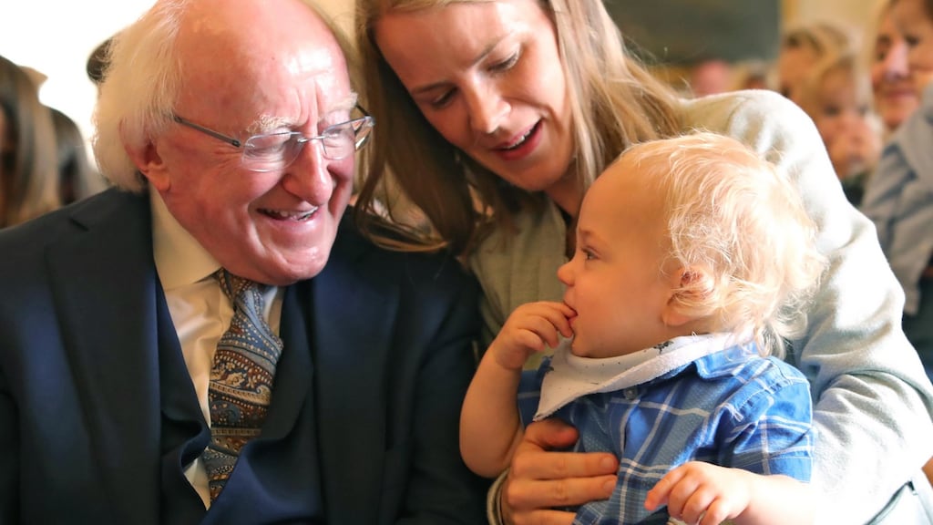 To many observers, the lines between Candidate Higgins and President Higgins appear a little blurred. Photograph: Colin Keegan/ Collins Dublin.