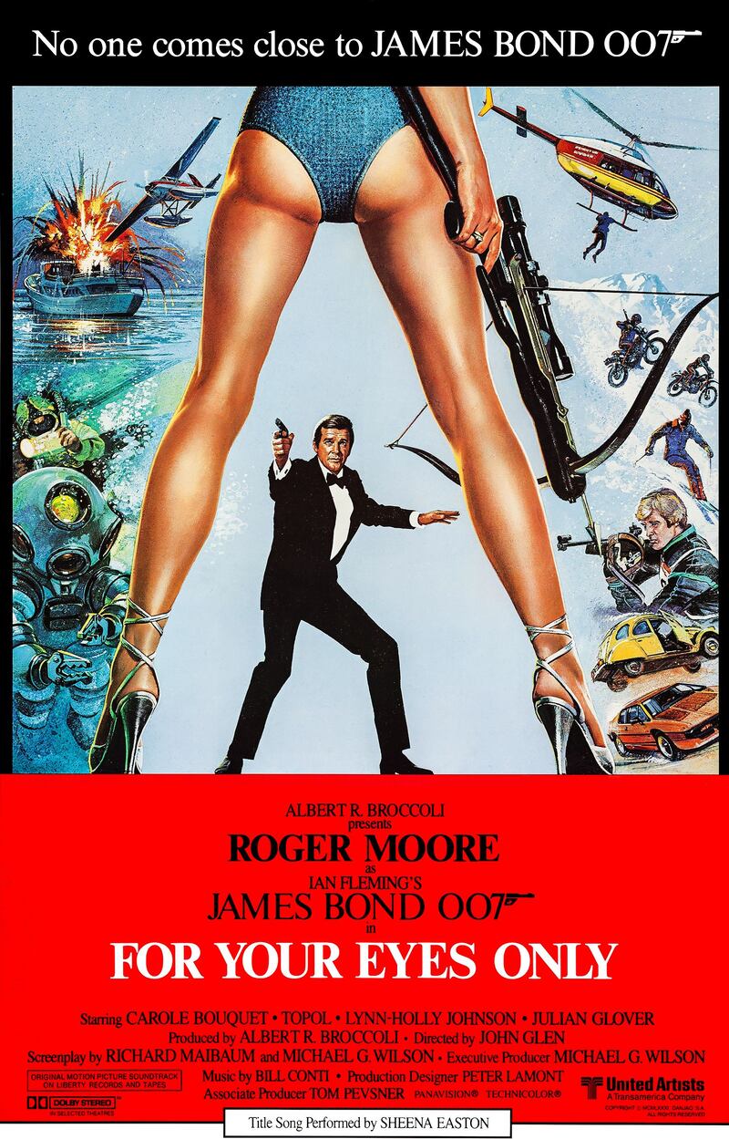 For Your Eyes Only: Roger Moore as James Bond in the controversial 1981 poster