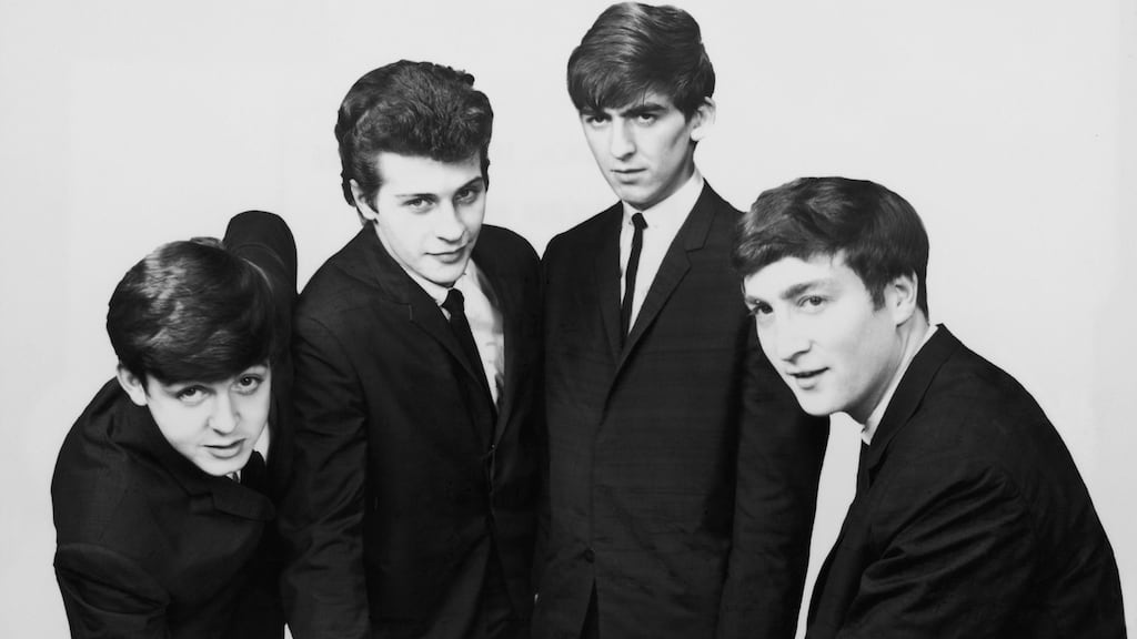 An early portrait of The Beatles. From left: Paul McCartney, Pete Best, George Harrison and John Lennon. Photograph: Hulton Archive/Getty Images