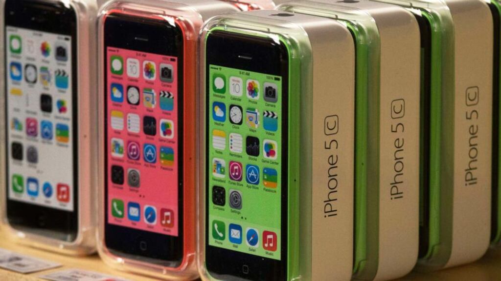 Apple’s iPhone 5C which was launched in September.Photograph: Adrees Latif/REUTERS