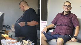 It wasn’t a beer belly – it was a tumour the size of a baby rhino