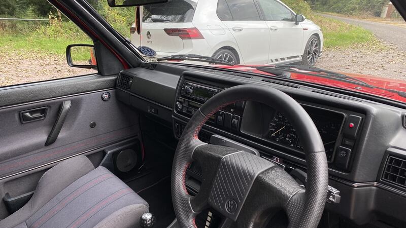 The interior of the 1992 VW Golf GTI 8v MkII