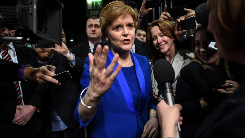 Scottish National Party (SNP) leader and Scotland’s First Minister Nicola Sturgeon. Photograph: Andy Buchanan/AFP via Getty
