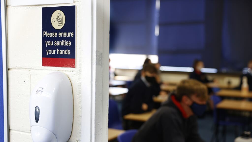 The classroom will remain the same as last year with physical distancing rules and pods, along with strict enforcement of handwashing and good hygiene classes and existing rules. Photograph: Alan Betson