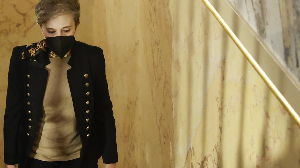 Paz Esteban will be relieved of her duties as the director of Spain’s National Intelligence Centre. Photograph: Juan Carlos Hidalgo/EPA