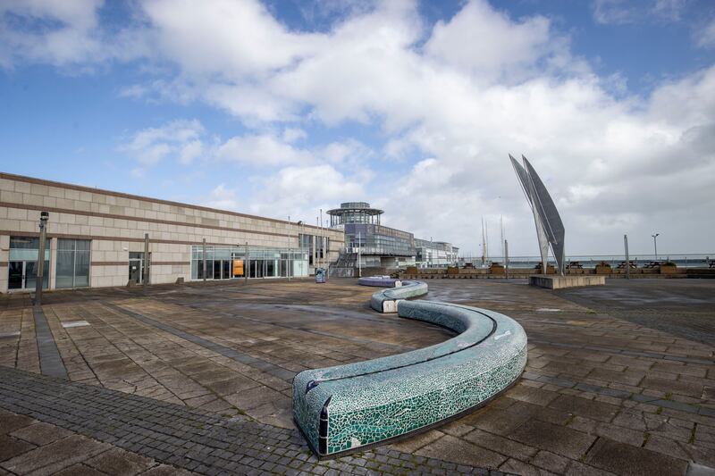 After workspaces are kitted out, later elements will be a food hall, in what was formerly the ferry ticketing hall, and an events space where the baggage hall once was. Photograph: Tom Honan