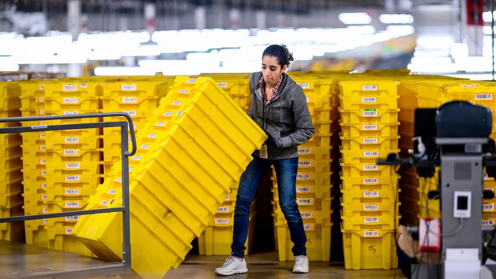 Amazon: Similar sites to that planned for Unit E at Baldonnell Business Park employ 1,000 staff. Photograph: Johannes Eisele
