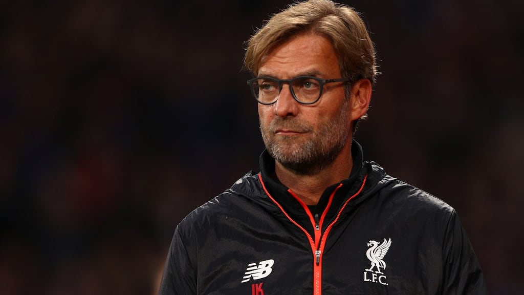 Jurgen Klopp, manager of Liverpool looks on during the Premier League match between Crystal Palace and Liverpool at Selhurst Park on October 29th, in London. Photograph: Ian Walton/Getty Images