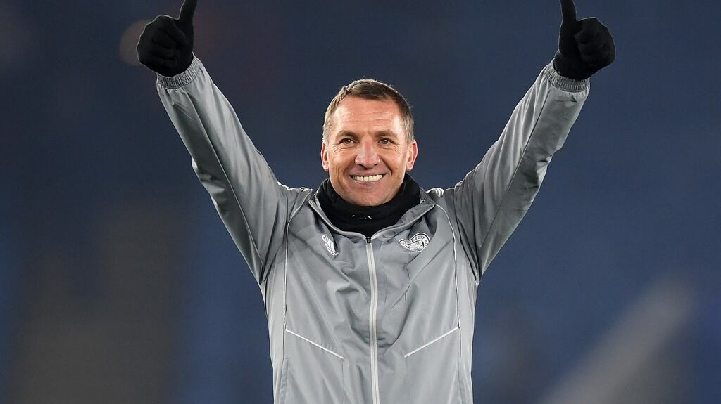 Brendan Rodgers has signed a new a new five-and-a-half-year deal with Leicester City. Photograph: Michael Regan/Getty