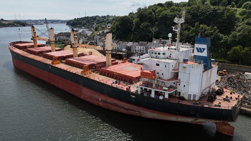 General views of the MV Matthew in Cork. Photograph: Niall Carson/PA Wire