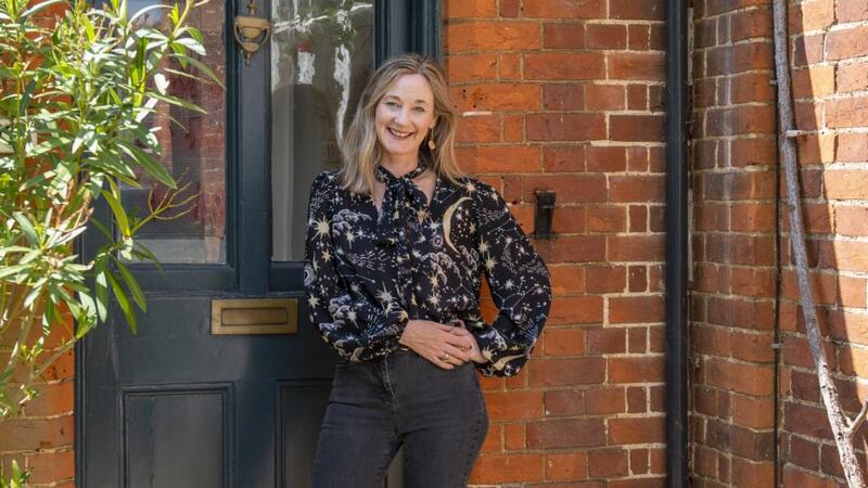 Ciara Elliott outside her home, the Red House, a 200-year-old Georgian farmhouse in Mistley in rural Essex. Photograph: Jemma Watts