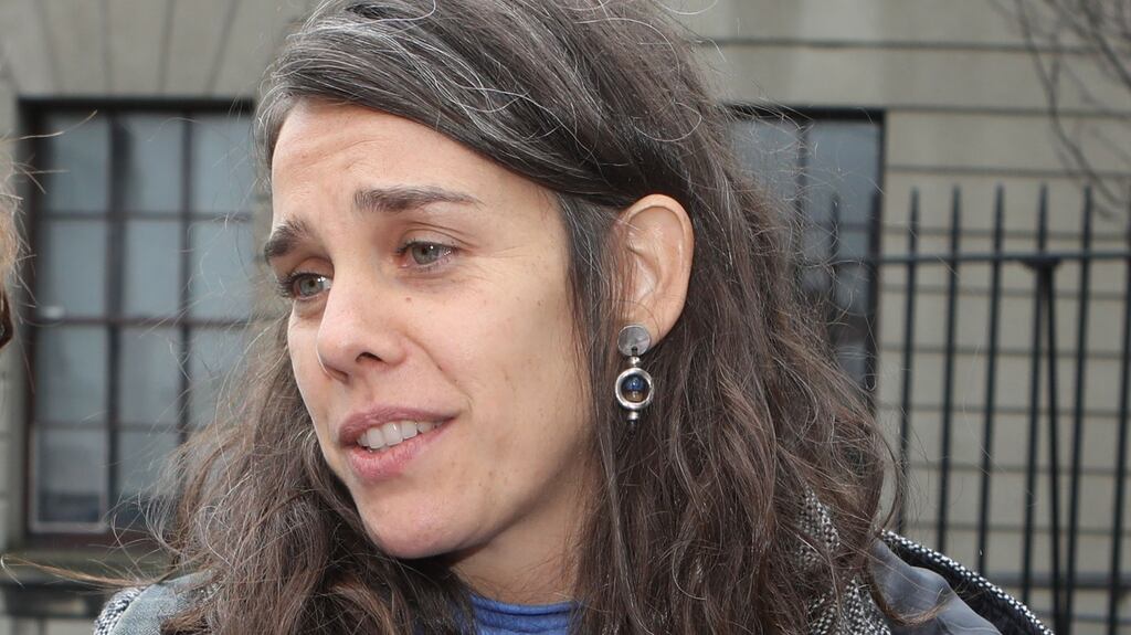Cristina Garcia Garcia, partner of the late Rosa Gonzales Velasco, is pictured at the Four Courts on Tuesday. Photograph: Collins Courts.