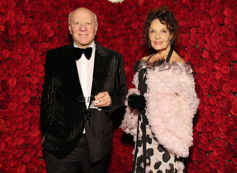 Von Fürstenberg with her husband, Barry Diller, at the Met Gala in New York in 2022. Photograph: Cindy Ord/MG22/Getty Images for The Met Museum/Vogue