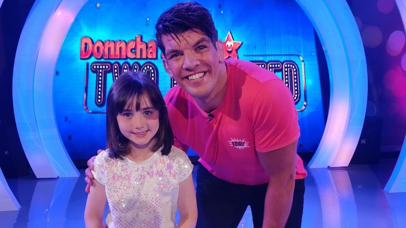 Donncha O’Callaghan and a young contestant on Donncha’s Two Talented