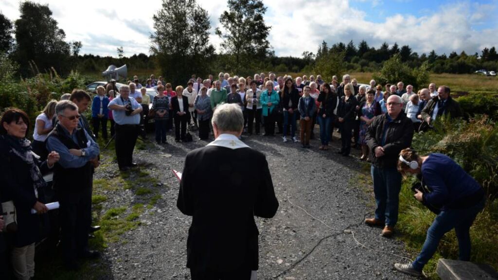 Bishop of Meath  Dr Michael Smith leads a prayer ceremony organised by the organised by the WAVE Trauma Centre for family, relatives and friends of the Disappeared, at a bog in Oristown, Co Meath where it is thought some bodies of the IRA’s victims are buried. Photograph: Dara Mac Dónaill/The Irish Times Dara Mac Donaill  Dara MacDonaill