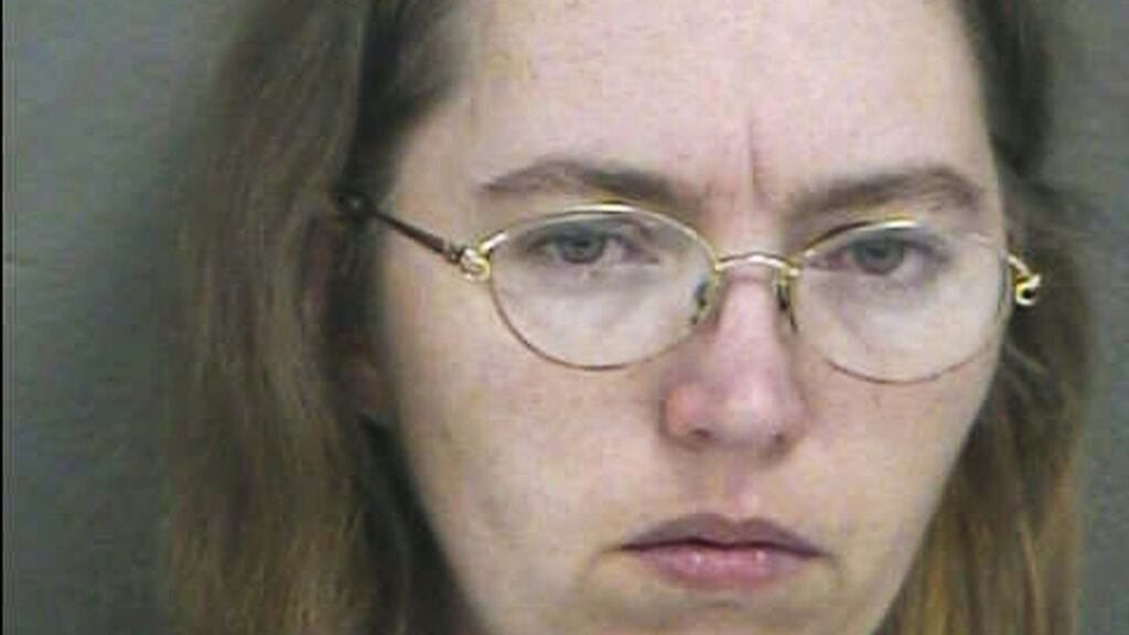 Photograph provided by the Wyandotte County Sheriff’s Department shows death row inmate Lisa Montgomery in a booking photograph released in December 2004. Photograph: Wyandotte County Sheriff’s Department/AFP via Getty Images