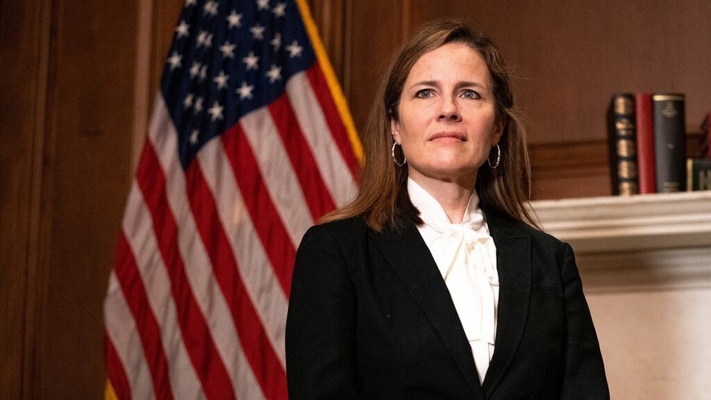 Judge Amy Coney Barrett, US president Donald Trump’s nominee for the supreme court, in Washington on October 1st. Photograph: Anna Moneymaker/New York Times