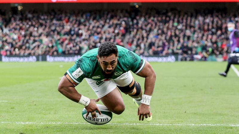 Will Andy Farrell retain Bundee Aki or bring in Robbie Henshaw on Saturday? Photograph: Dan Sheridan/Inpho
