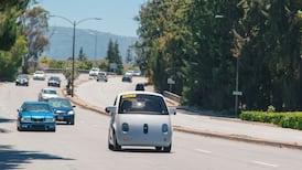 Google car pulled over to driving too slow