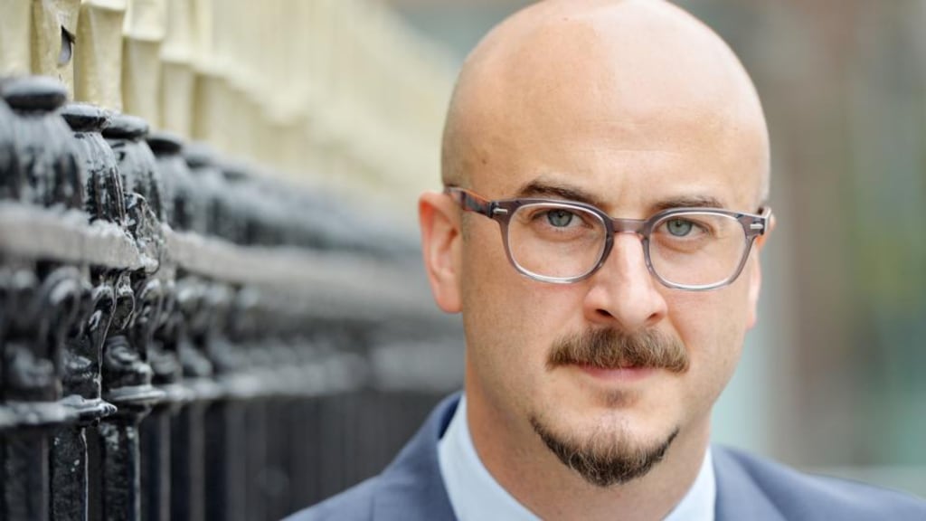 Greg Baxter. Photograph: Alan Betson Greg Baxter in Dublin: ‘Writing affords me the opportunity to be alone. I want to be reading books and writing books, and the internet, Twitter, all that stuff just distracts me.’ Photograph: Alan Betson