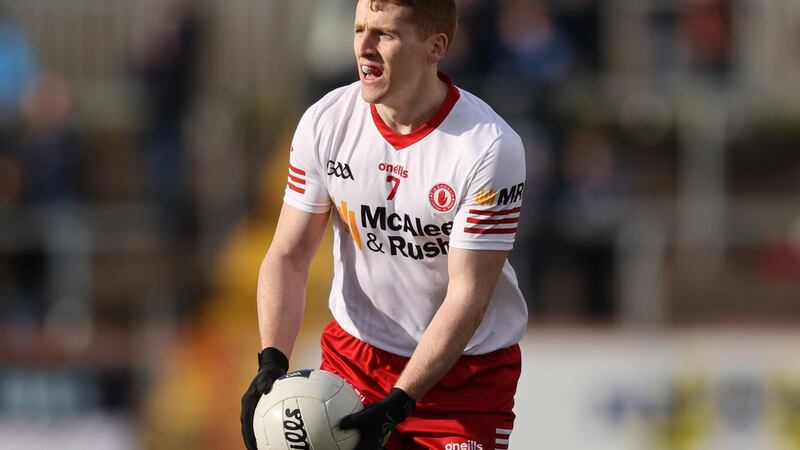 Peter Harte’s Tyrone team face Derry on Sunday. Photograph: Tom Maher/Inpho
