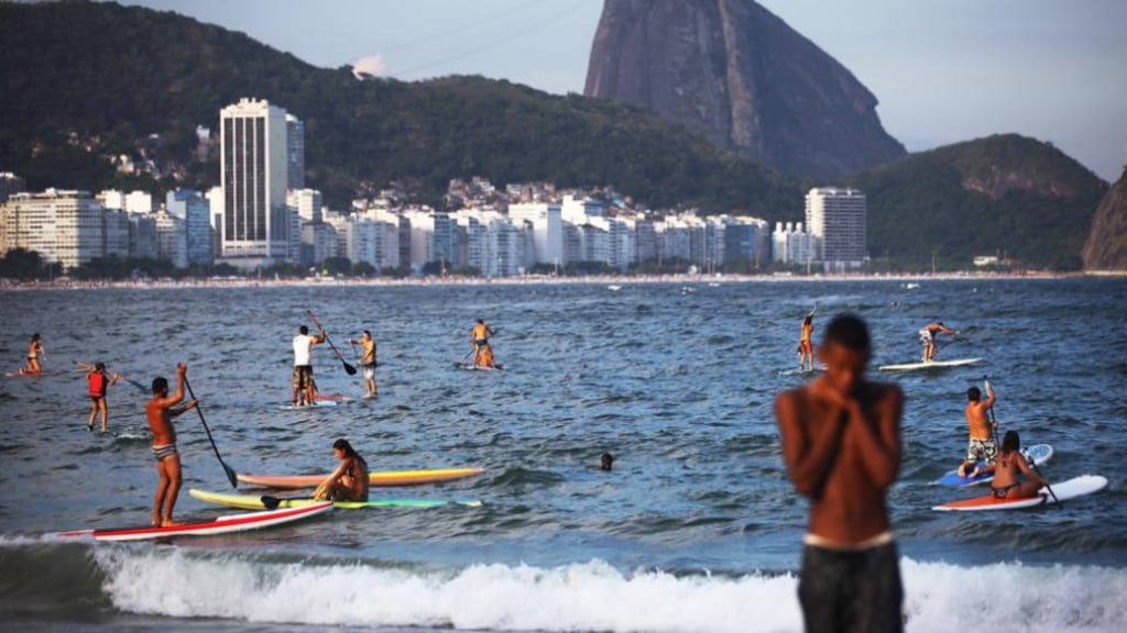 Copacabana Beach in Rio de Janeiro, Brazil.