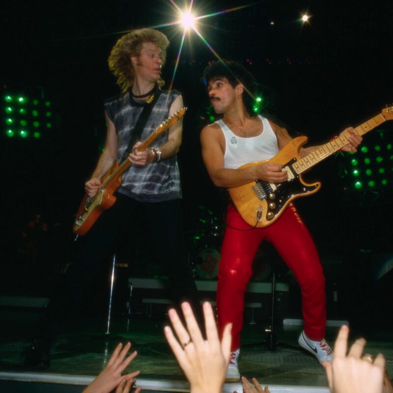 Daryl Hall and John Oates in concert in 1985. Photograph: LGI Stock/Corbis/VCG via Getty