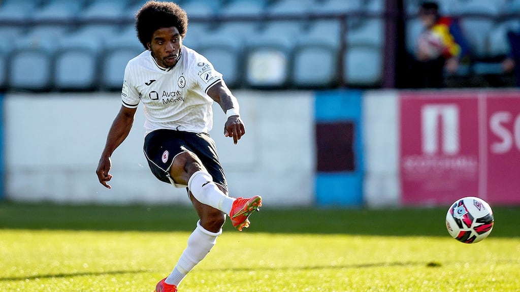Sligo’s Walter Figueira scored in their win over Longford Town on Friday. Photo: Tommy Dickson