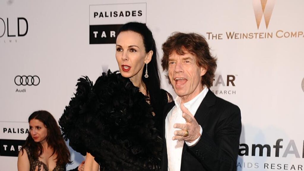 A 2010 file photograph of L’Wren Scott and Mick Jagger. Photograph: Ian West/PA Wire.