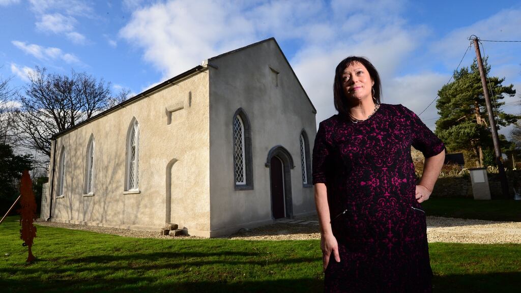 Donna McLoughlin, at Woodside Chapel, in Castlebellingham. “I had no problem with the Presbyterian community – everyone seems very happy with the idea.” Photograph: Dara Mac Dónaill