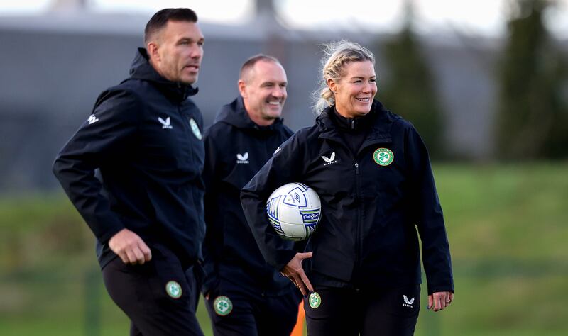 Interim assistant-coach Emma has the connection to the players and Colin has the coaching chops that are impressive. Photograph: Ryan Byrne/Inpho