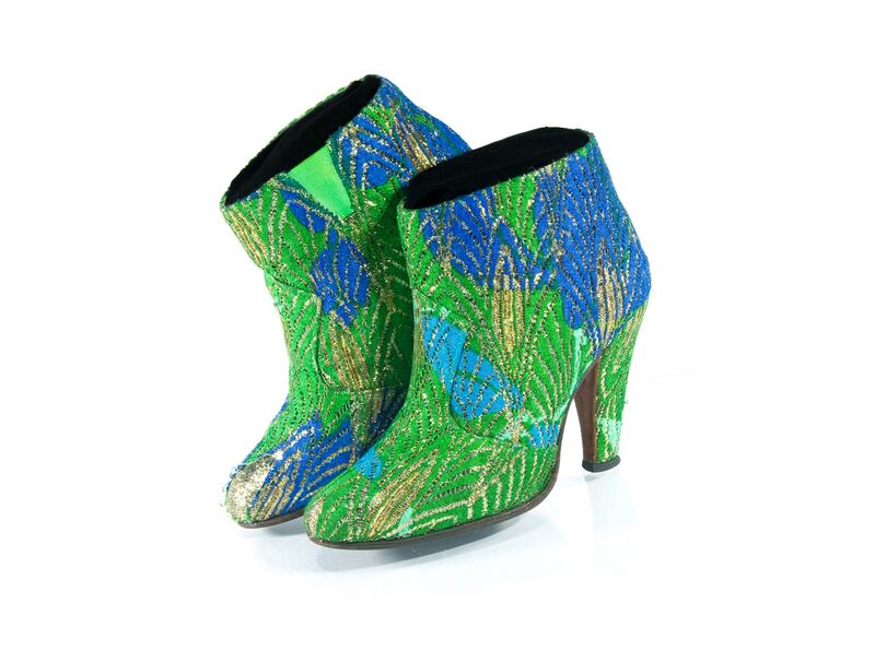 Prince wore these boots when he performed Purple Rain at the 1985 American Music Awards. Photograph: Tony Sylvers/© 1985-2021 The Estate of Prince Rogers Nelson. All rights reserved