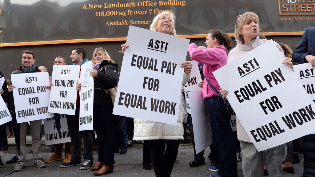 Schools are planning to hire hundreds of parents and other members of the public as supervisors for €19.18 an hour in a bid to keep schools open during the ASTI’s planned industrial action. Photograph: Eric Luke