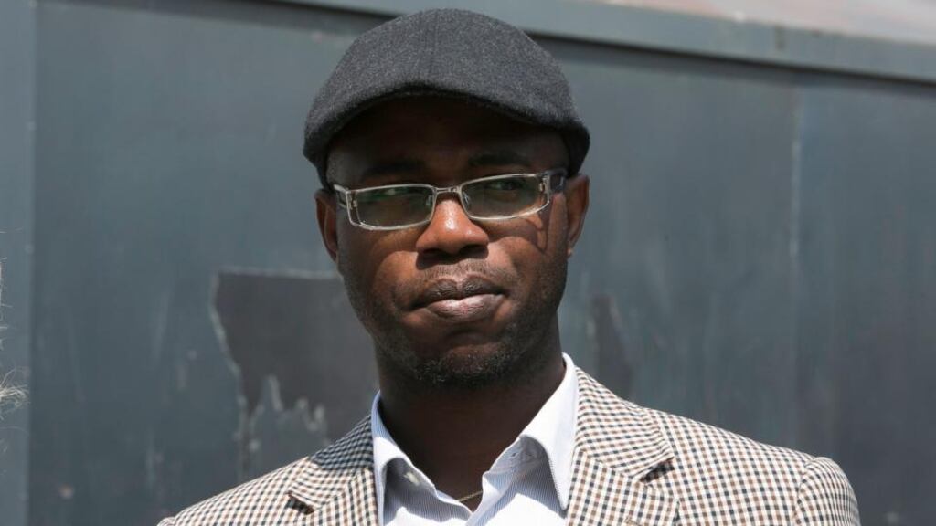 Abiola Adesina, the partner of Bimbo Onanunga, at the Coroners Court Inquest into her death. Photo: Gareth Chaney Collins
