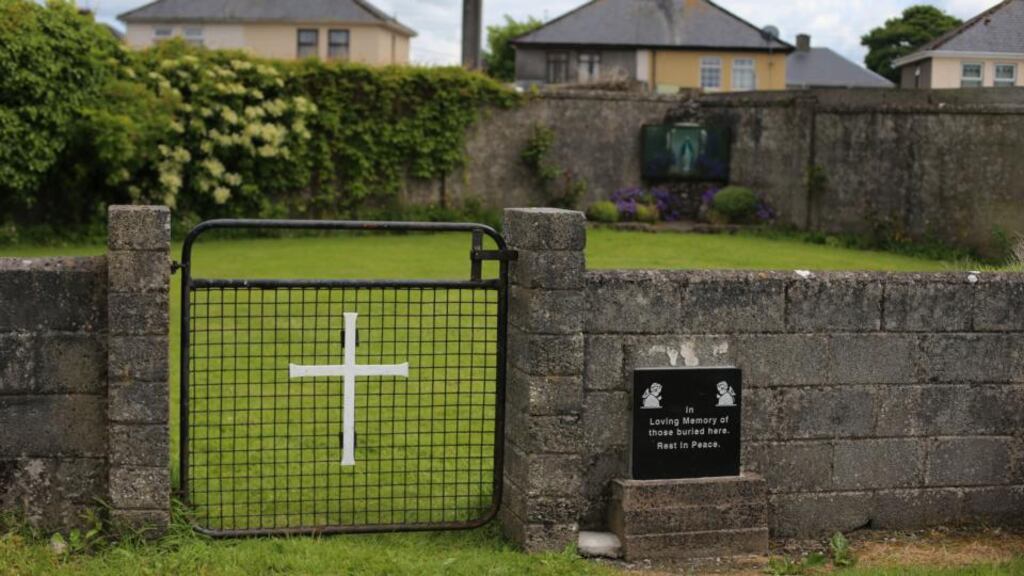 The site of a mass grave for children who died in the Tuam mother and baby home, Galway. Photograph: Niall Carson/PA Wire