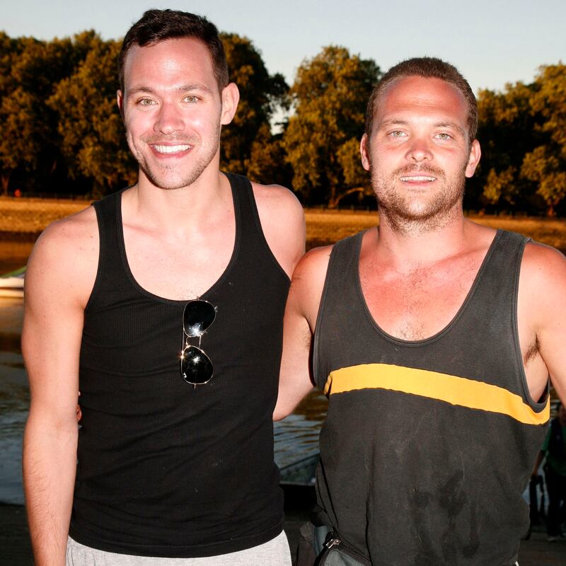 Will Young with his twin, Rupert, in 2008. Photograph: Emma Peios/WireImage via Getty