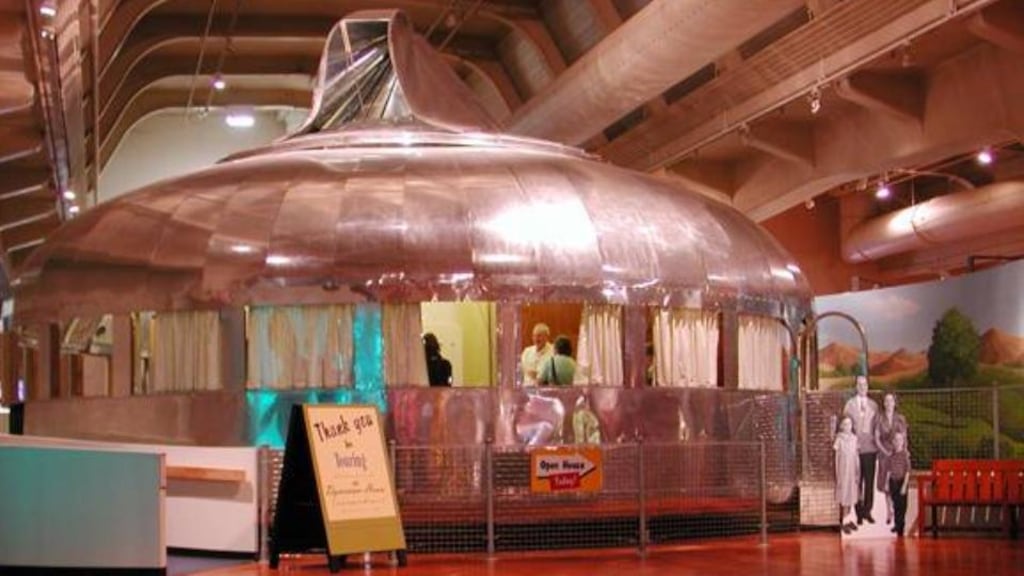 The Dymaxion House which was created by “architect and practical philosopher” R Buckminster Fuller in 1929