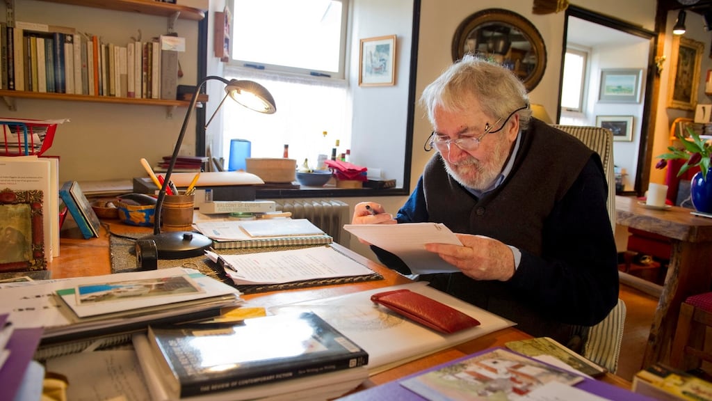 Aidan Higgins at home in Kinsale, Co Cork: “one of those writers of rare talent,” writes John Banville, “whose work remains – stubbornly, one wants to say – undervalued and neglected”. Photograph: Michael Mac Sweeney/Provision