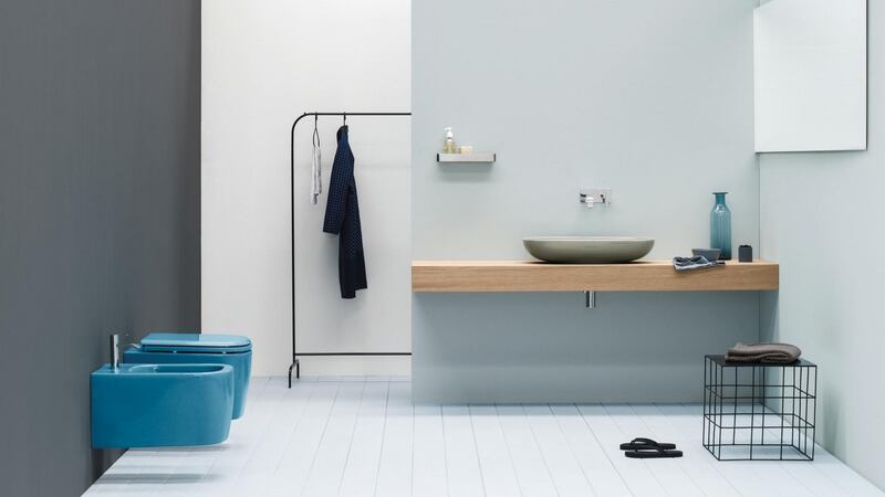 Bring colour into your bathroom with sanitryware by Nic Design, available at Tilestyle.