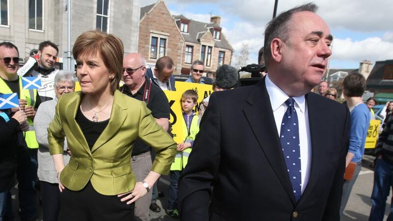 Nicola Sturgeon and Alex Salmond. There is no going easy on Salmond in her coruscating account of the bitterness between them in Frankly. Photograph: Andrew Milligan/PA