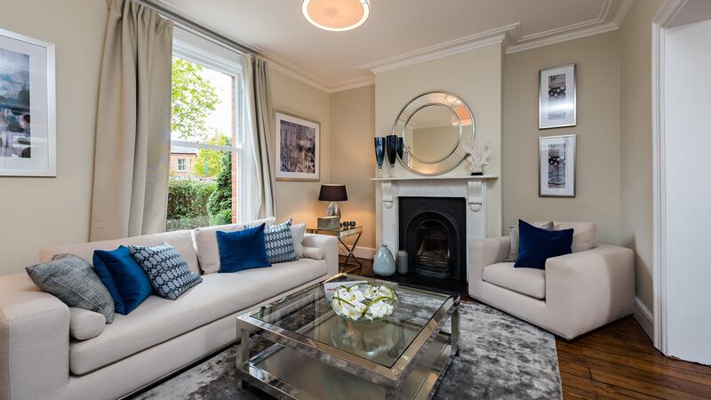 Living room of house in Ranelagh, Dublin staged by House&Garden.